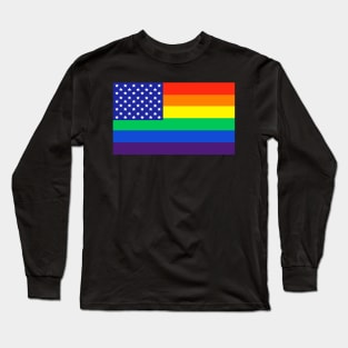 Pride American Flag Long Sleeve T-Shirt